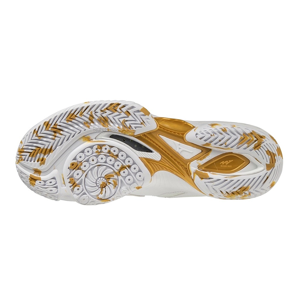 Giày cầu lông Mizuno Wave Claw Pro - Trắng Vàng chính hãng